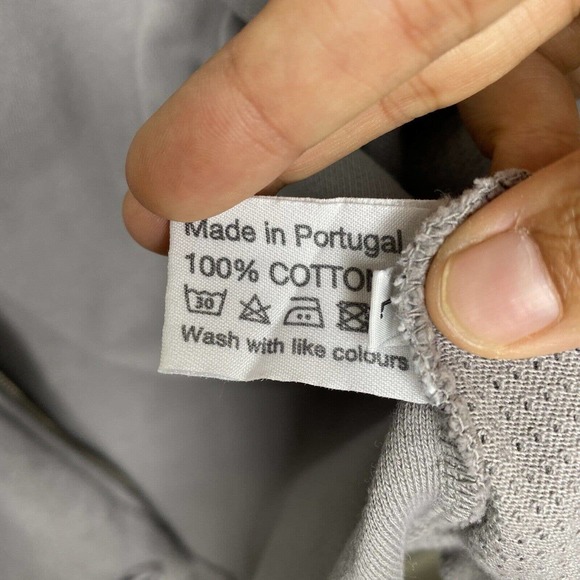 LES BASICS Men’s LE WIND CHEATER JACKET In Gray Large Cotton Portugal - Picture 13 of 13